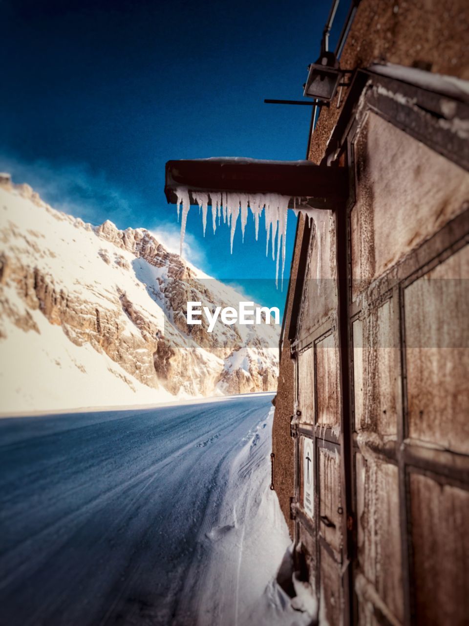 View of snowcapped mountain against sky