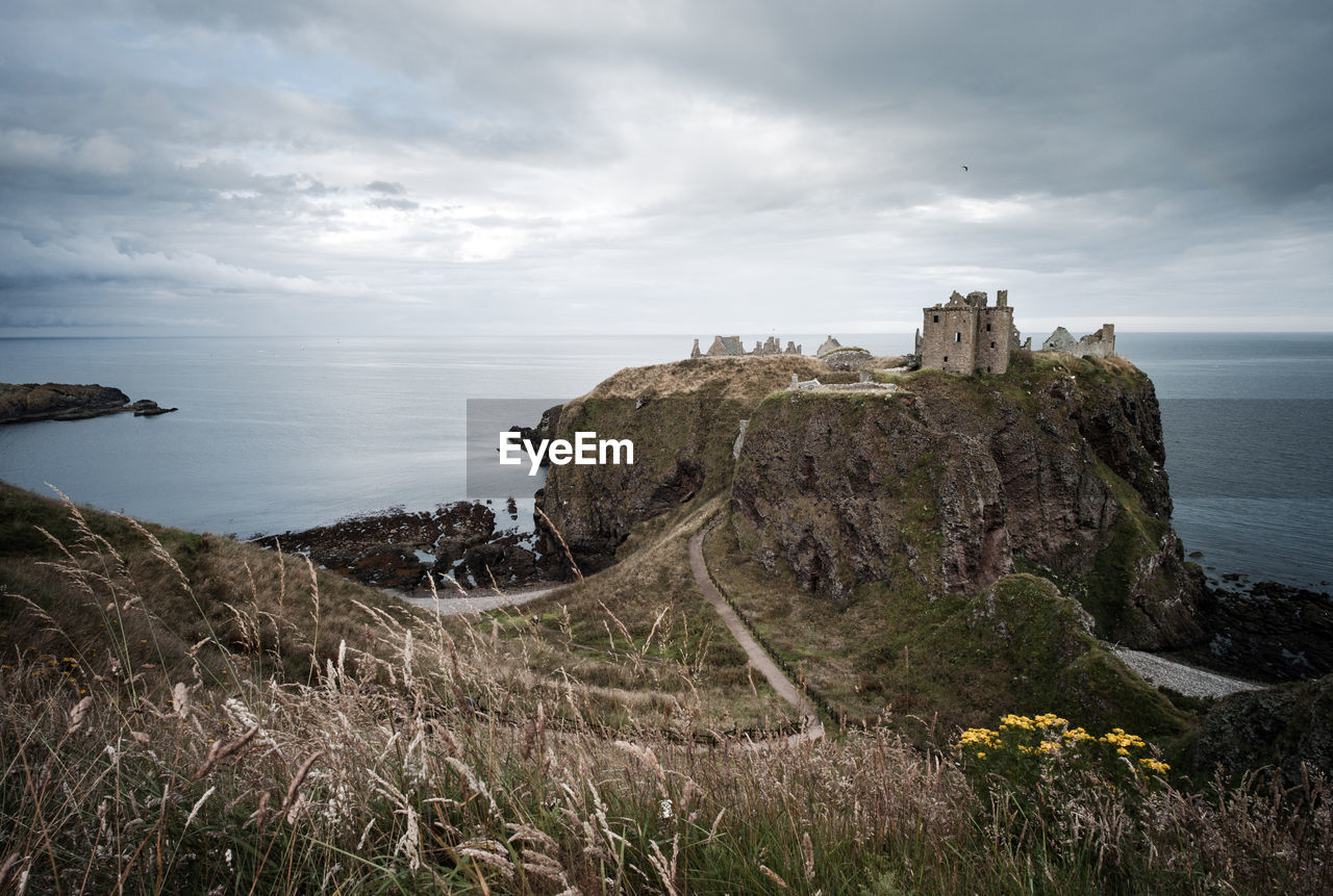 Scenic view of dunnottar castle