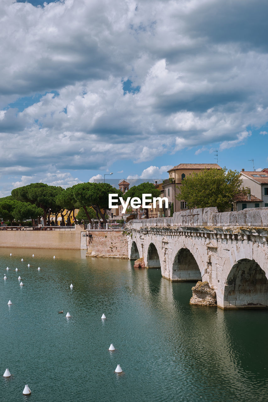 Bridge over river against sky. ravenna, emilia-romagna, italy