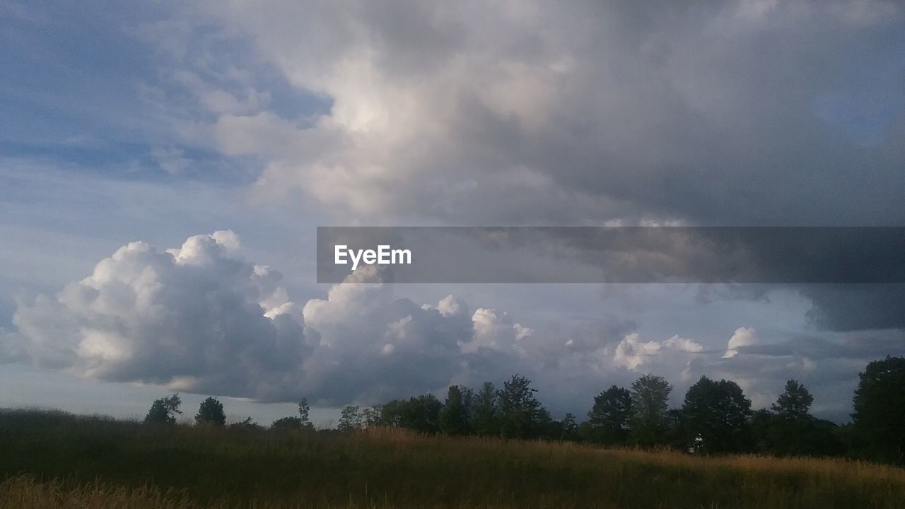 SCENIC VIEW OF FIELD AGAINST CLOUDY SKY