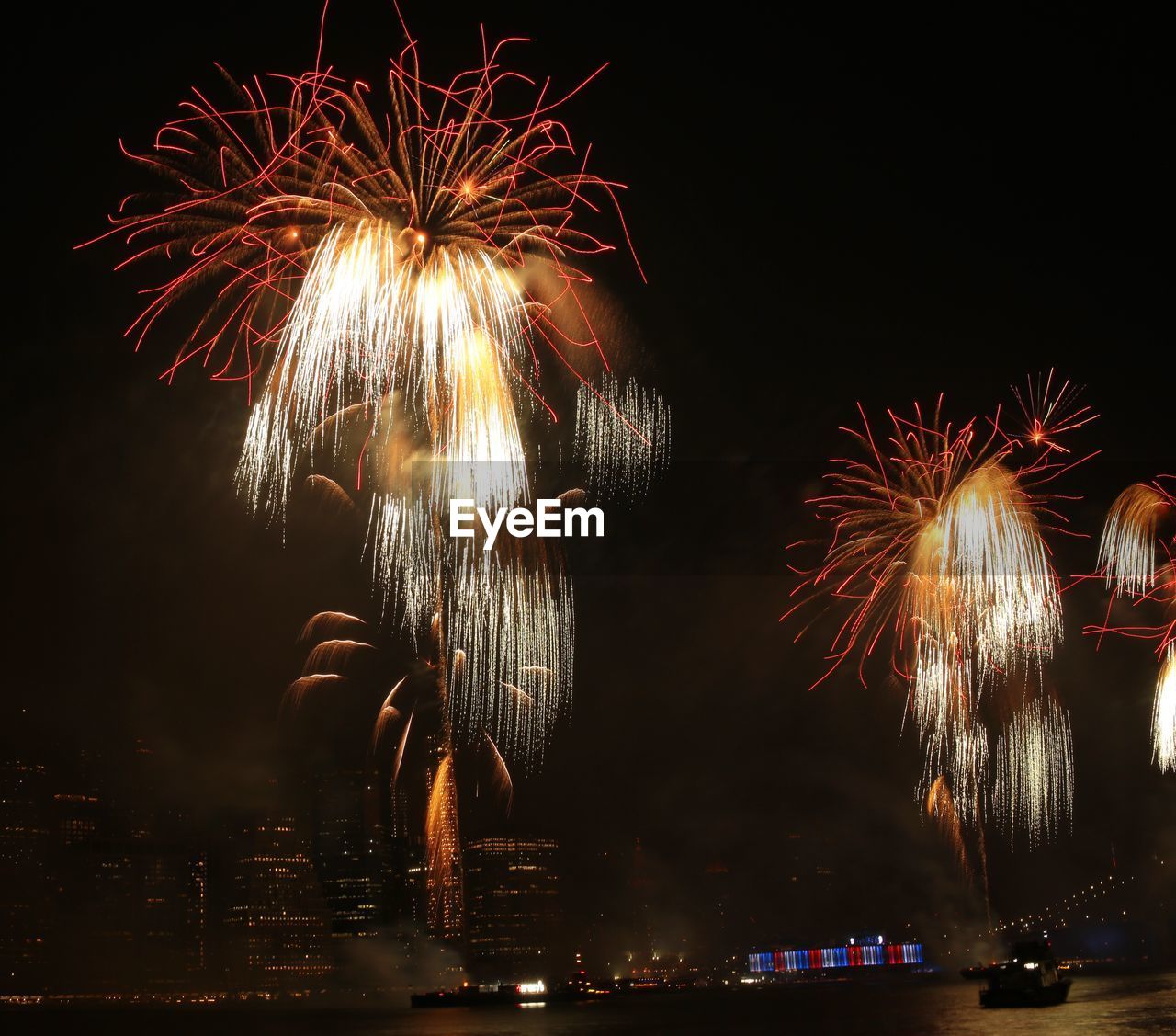 FIREWORKS DISPLAY AT NIGHT