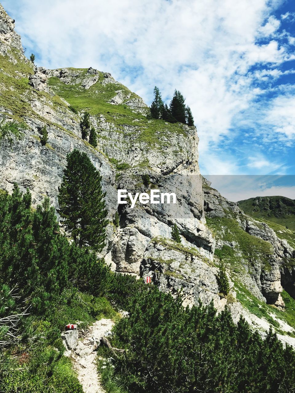 Scenic view of rocky mountains against sky