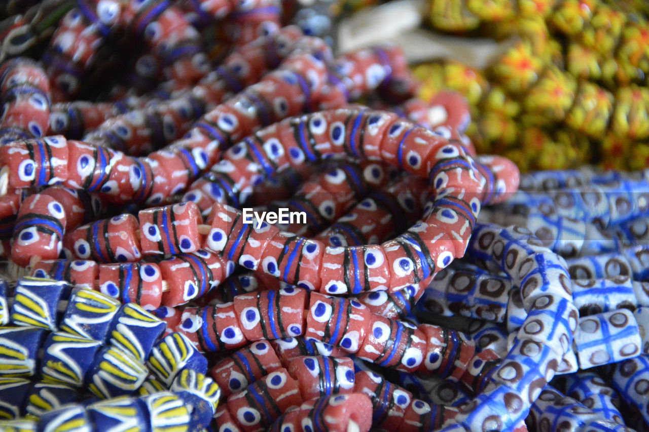 African jewerly made from colourful beads