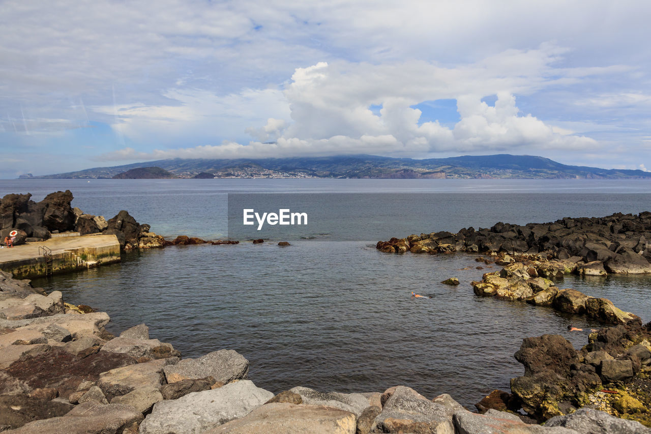 Scenic view of sea against sky