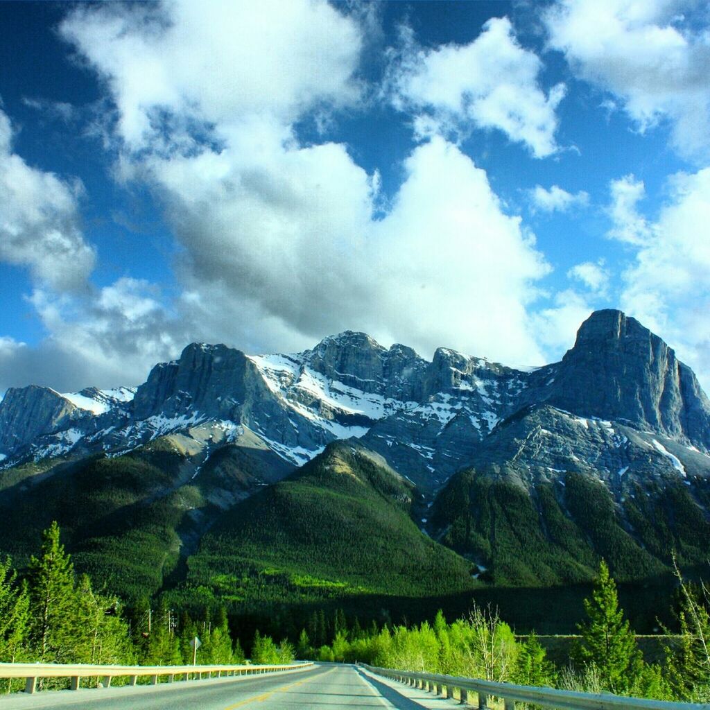 Road passing through mountains