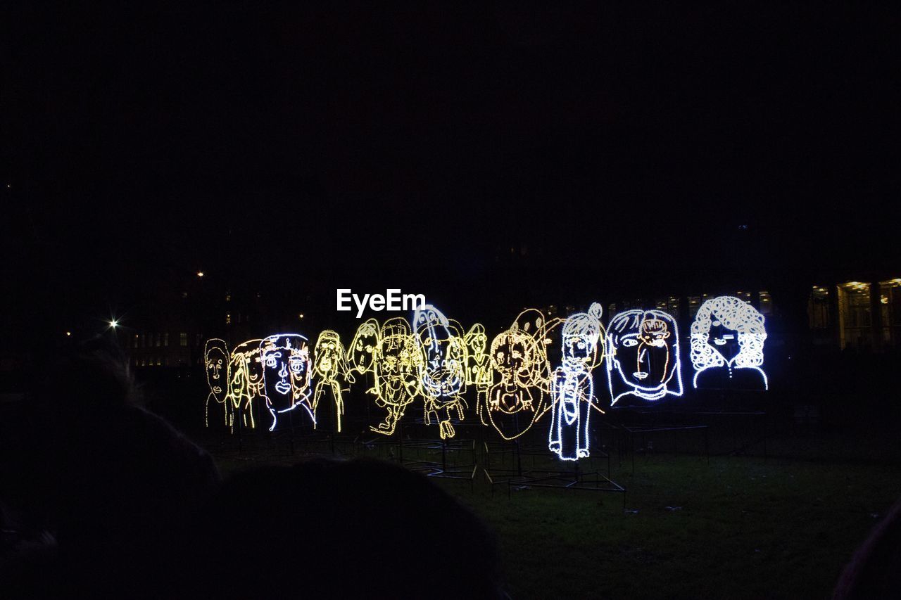 VIEW OF ILLUMINATED LIGHTS