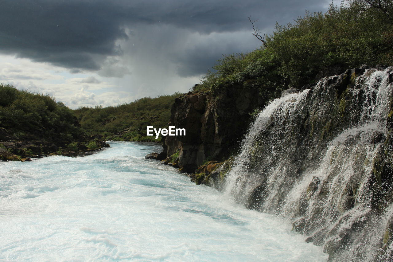 SCENIC VIEW OF WATERFALL