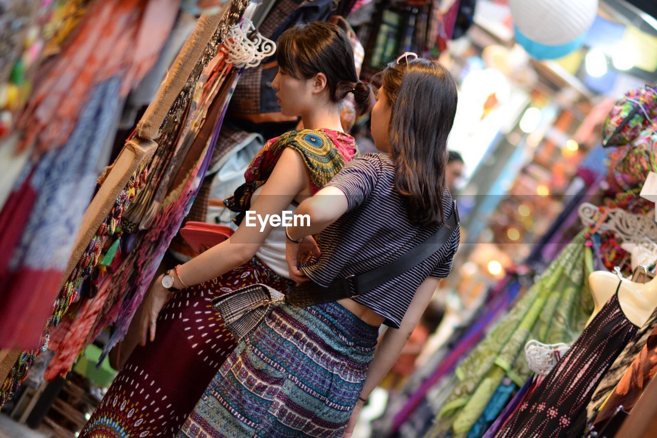 Women doing shopping in market