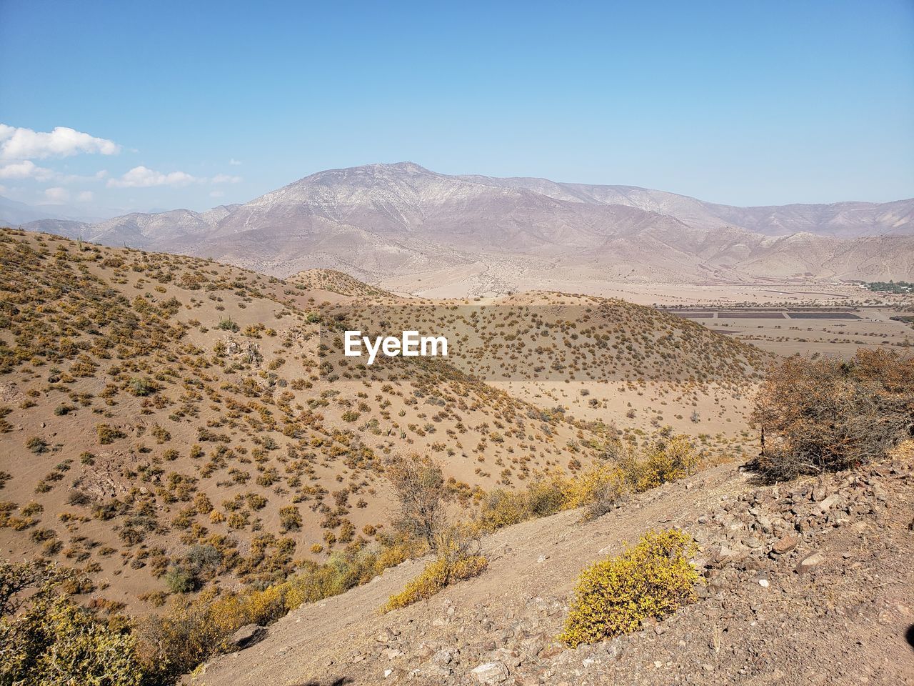 Scenic view of desert against sky