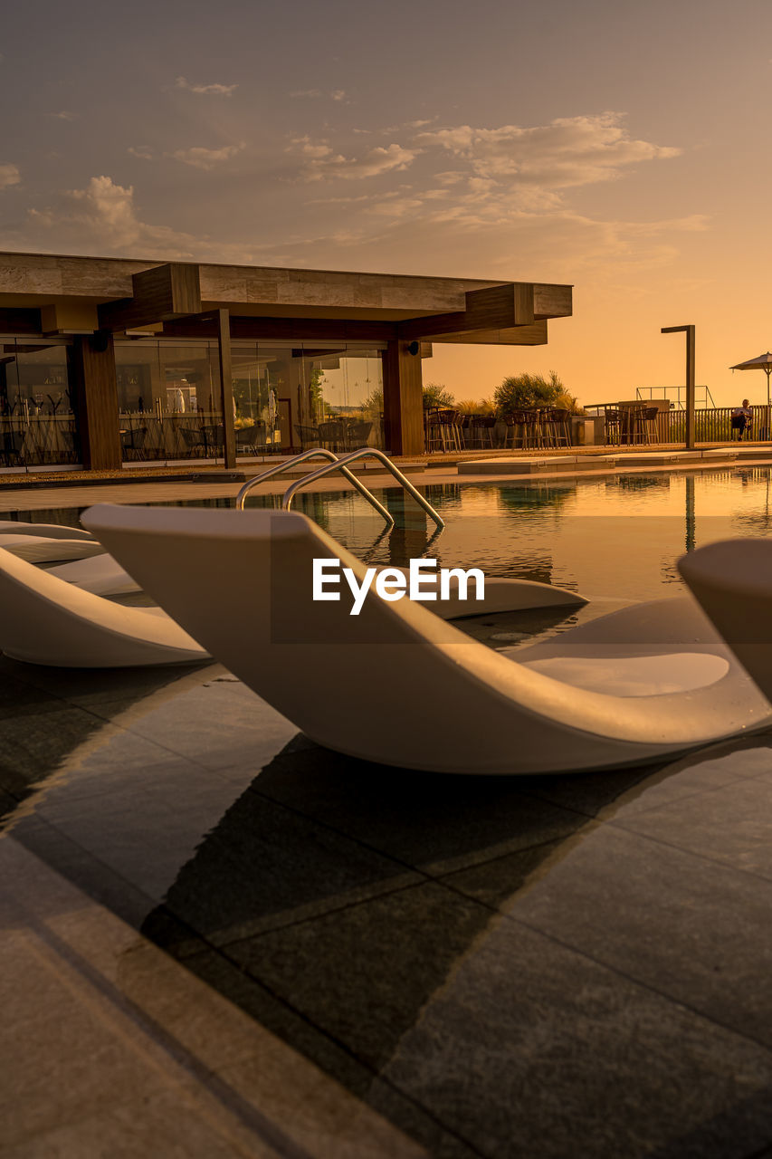 VIEW OF SWIMMING POOL AGAINST SKY