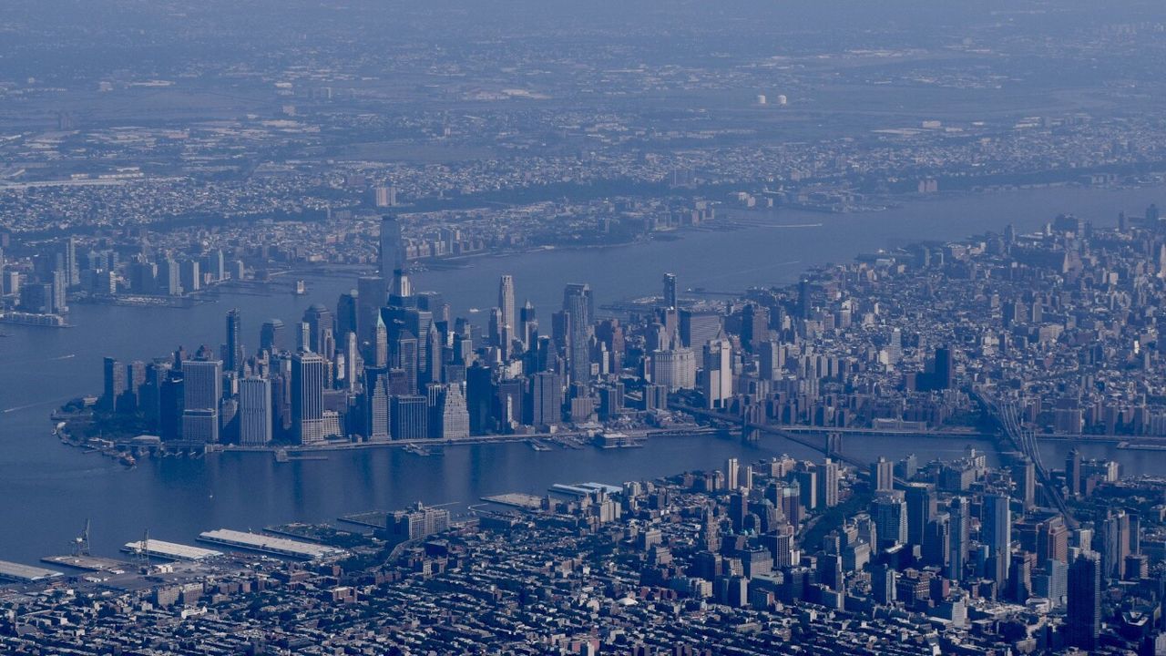 Aerial view of city