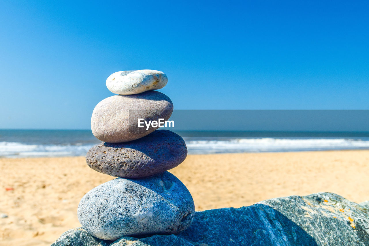 Pebble stack on beach