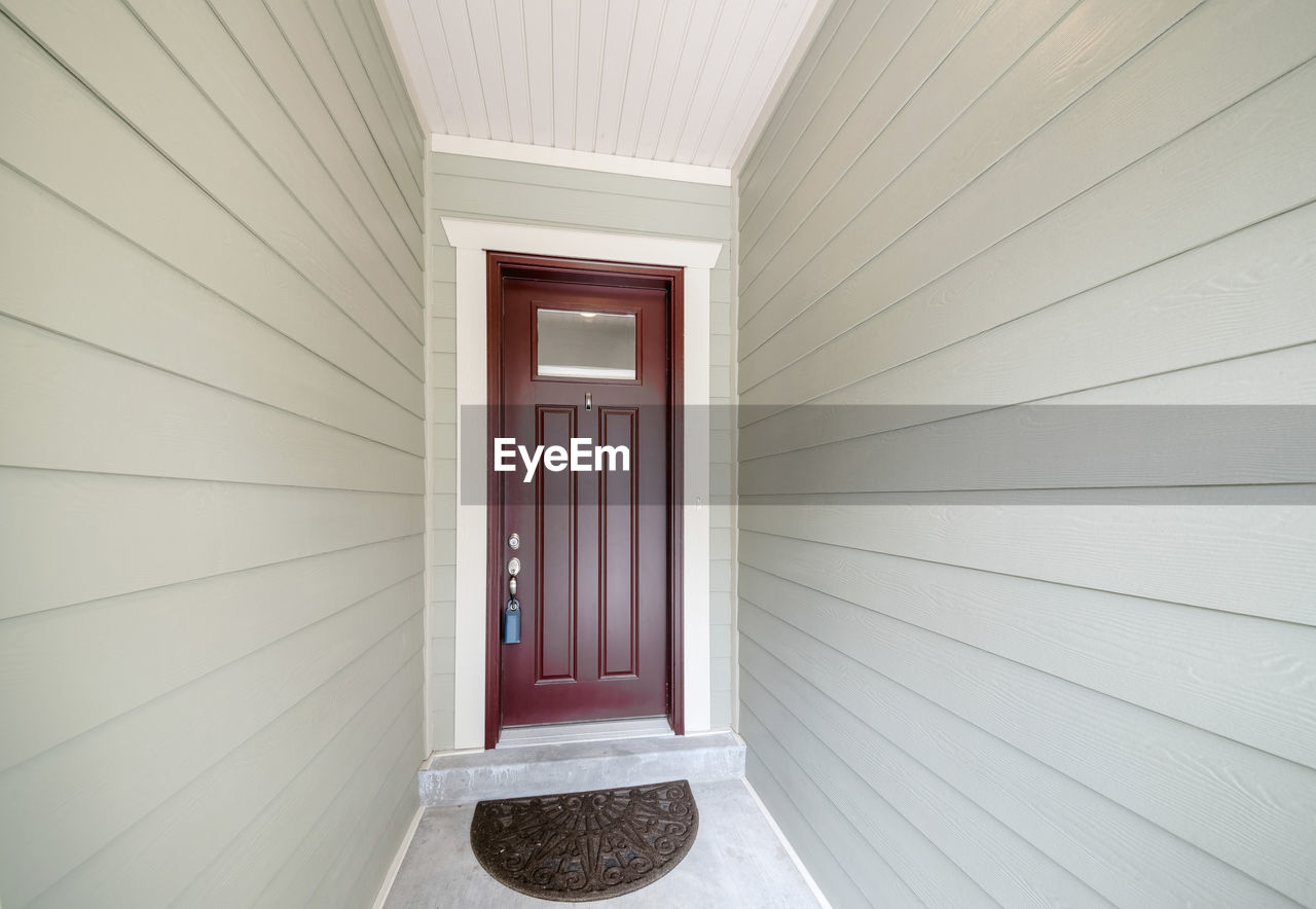 WHITE DOOR OF BUILDING