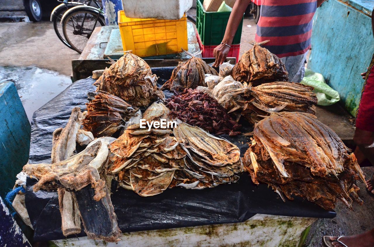 Close-up for sale at fish market