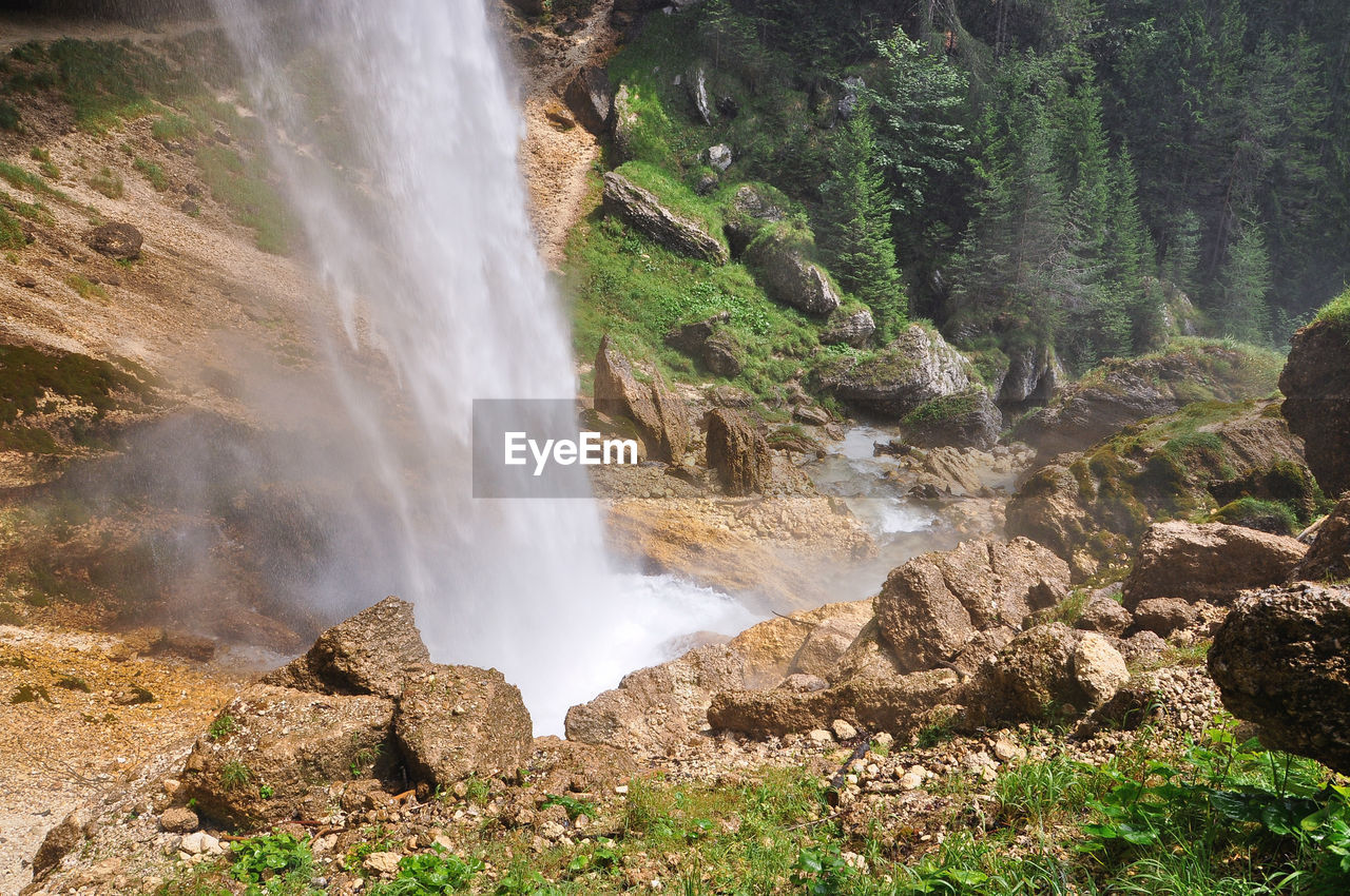 River flowing through rocks