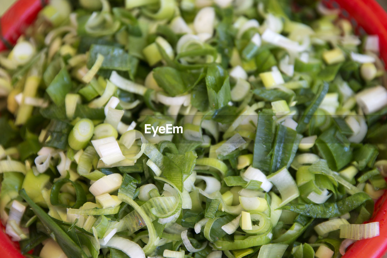 Close-up of green vegetables in container