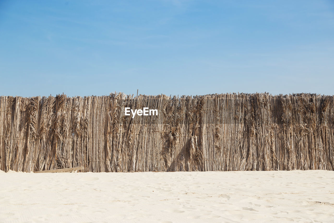 PANORAMIC SHOT OF LAND AGAINST CLEAR SKY