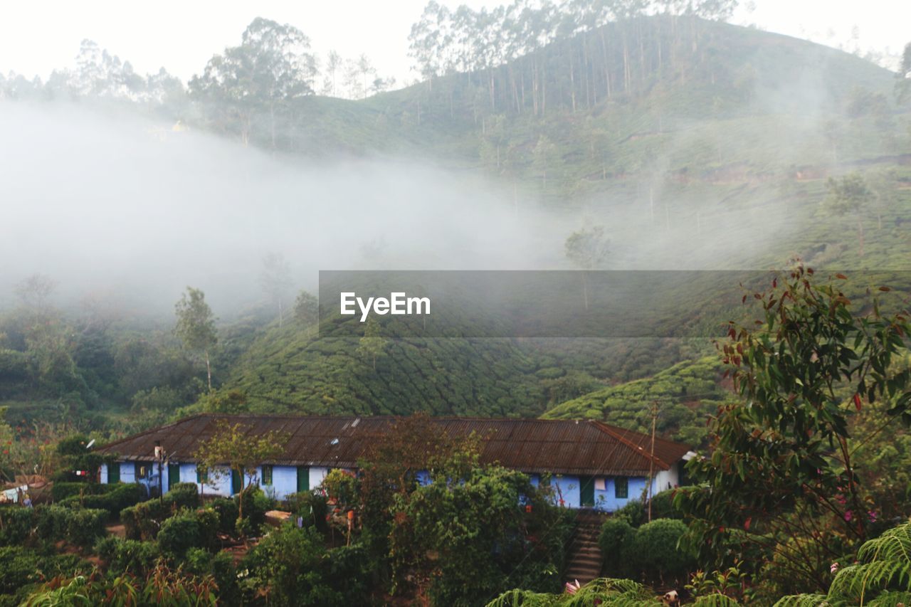 SCENIC VIEW OF MOUNTAINS IN FOGGY WEATHER