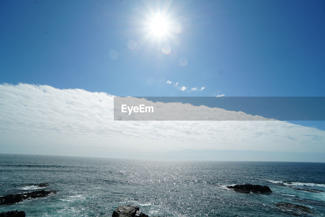 SEA AGAINST SKY ON SUNNY DAY