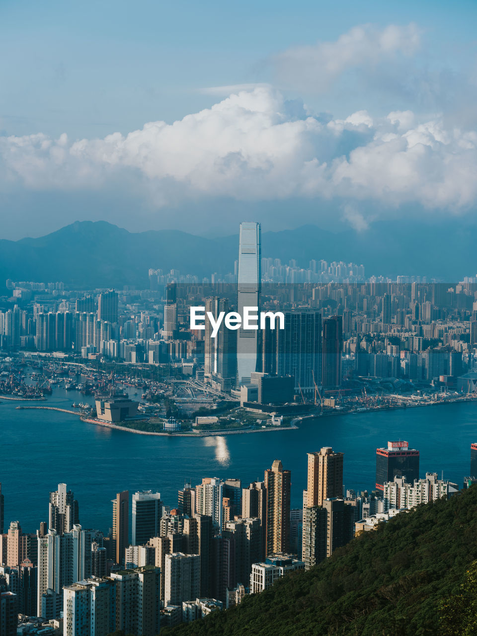 high angle view of cityscape against sky