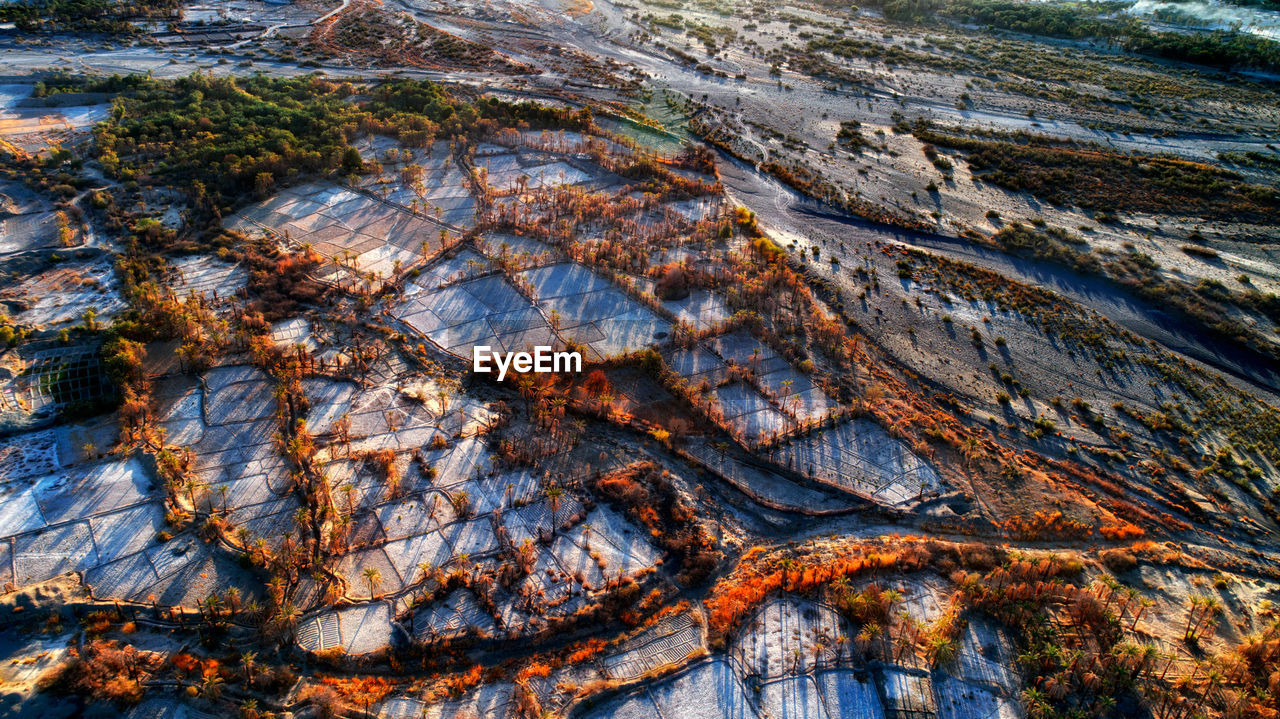 Aerial view of a rock