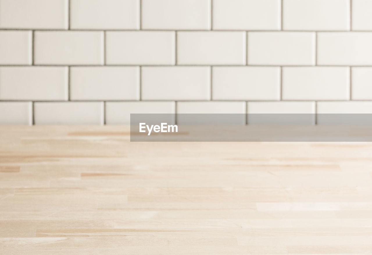 Subway tile and butcher block surfaces
