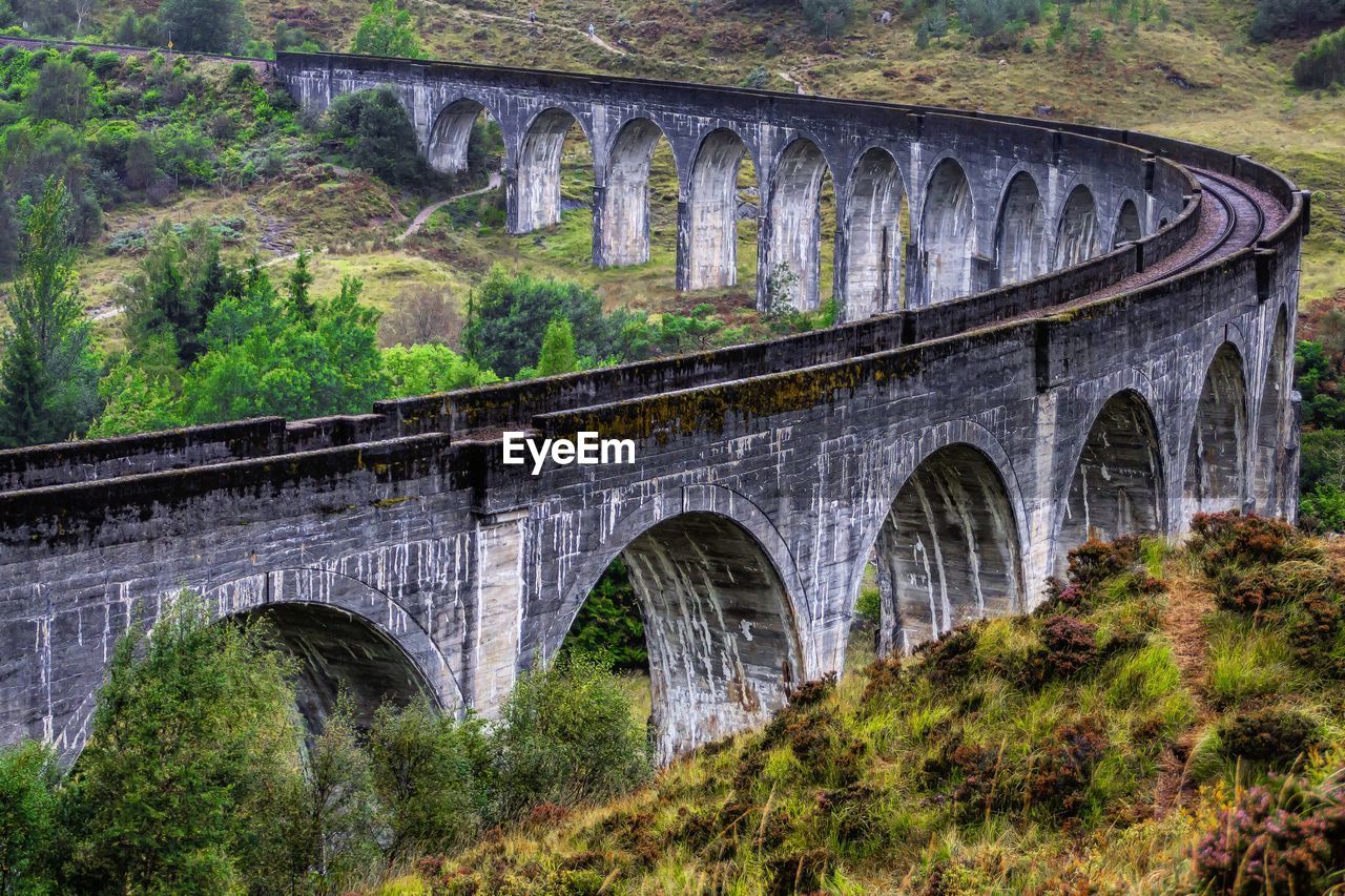 High angle view of glenfinnan viaduct