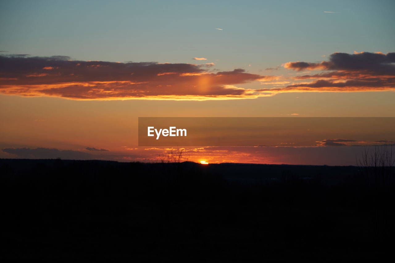 SILHOUETTE LANDSCAPE DURING SUNSET