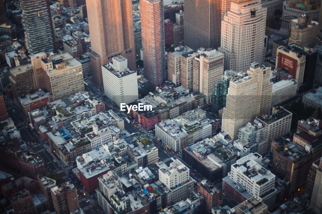 HIGH ANGLE VIEW OF CITYSCAPE