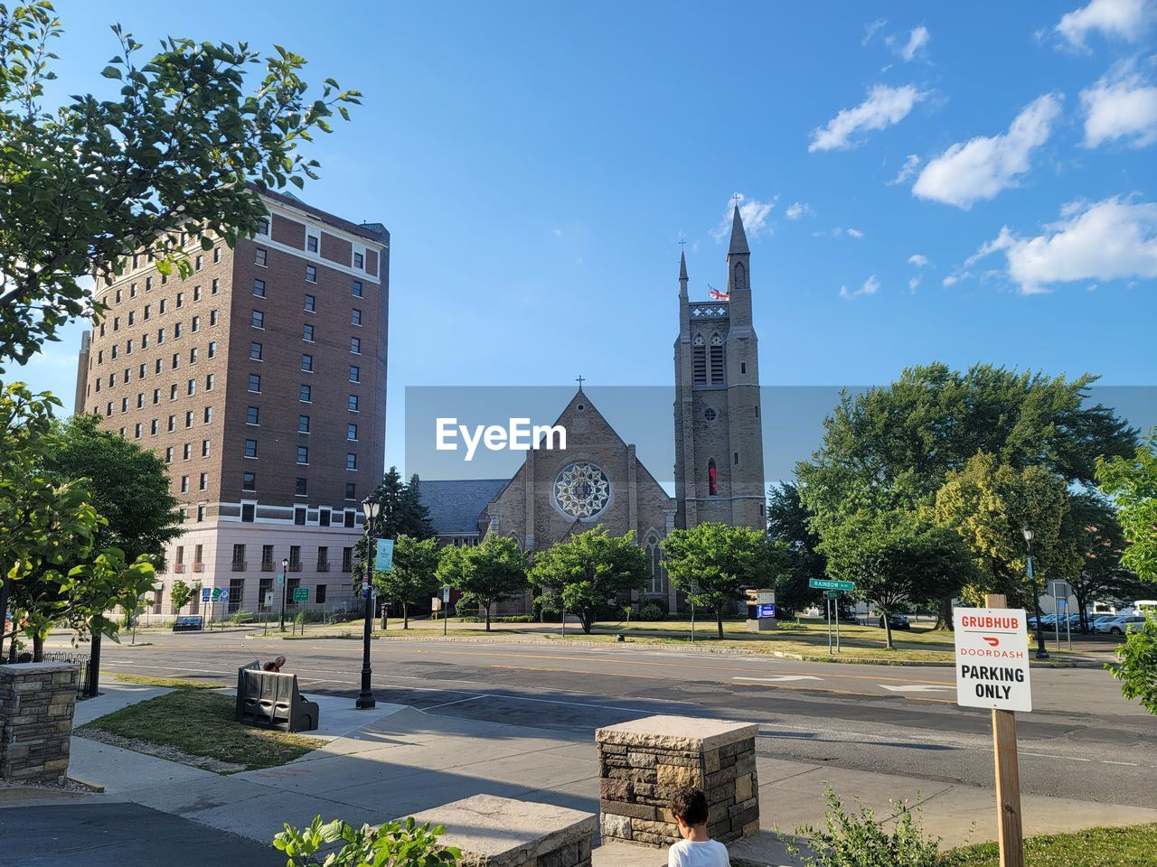 Buildings in city against sky