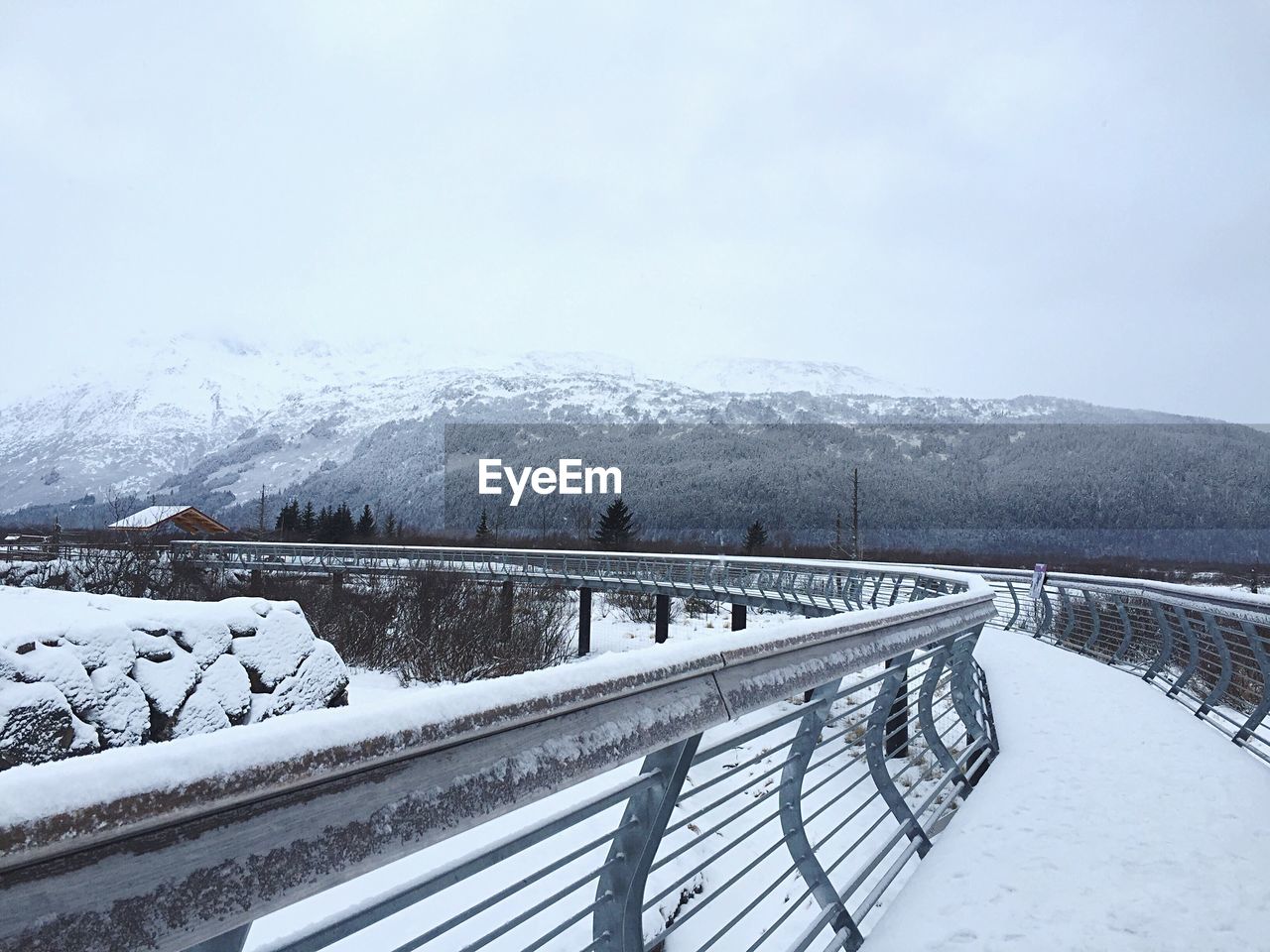 SNOW COVERED MOUNTAINS AGAINST SKY