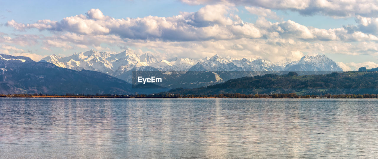 View of lake constance with mountain views - scesaplana,falknis