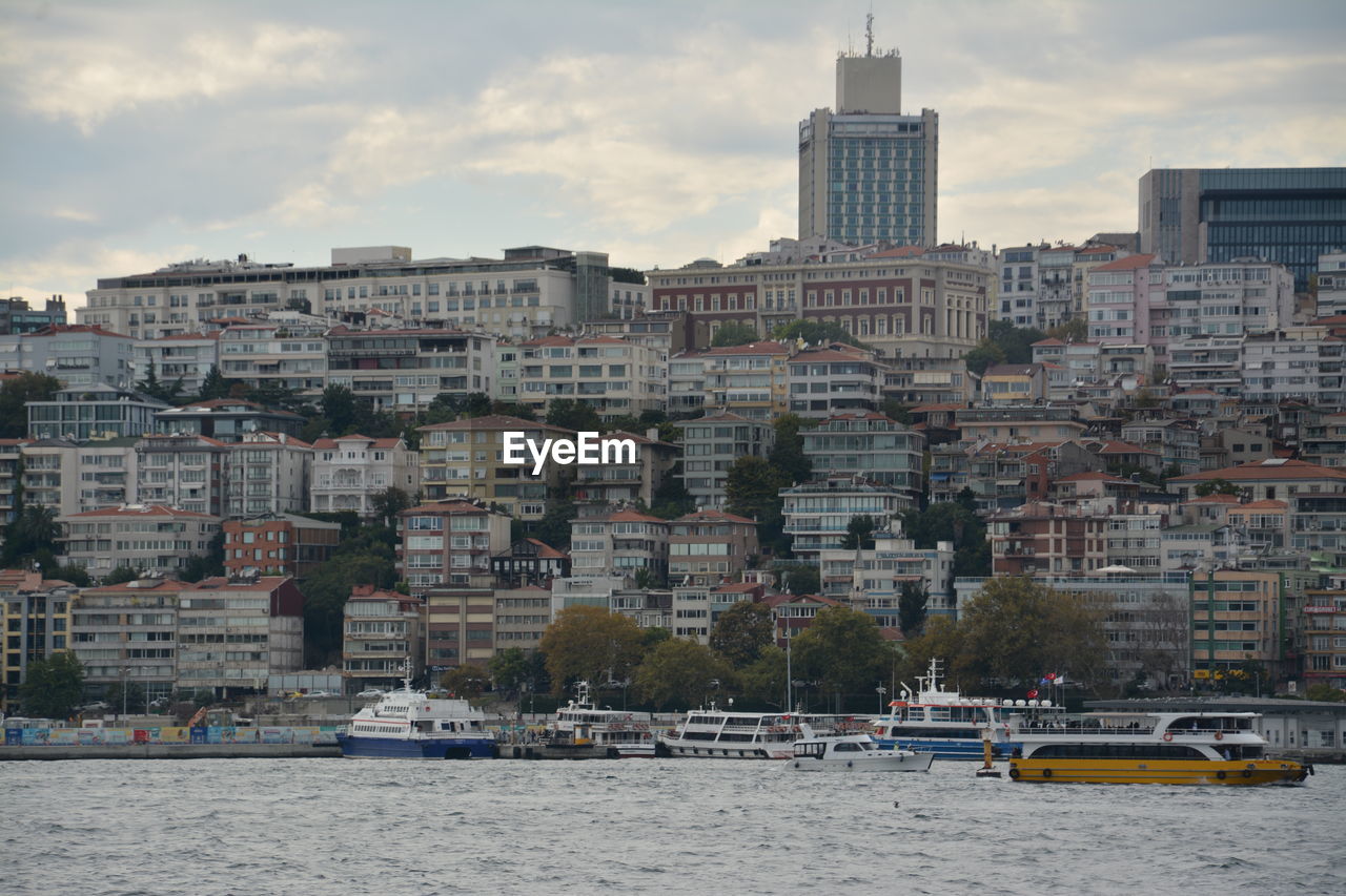 Boats in harbor istanbul