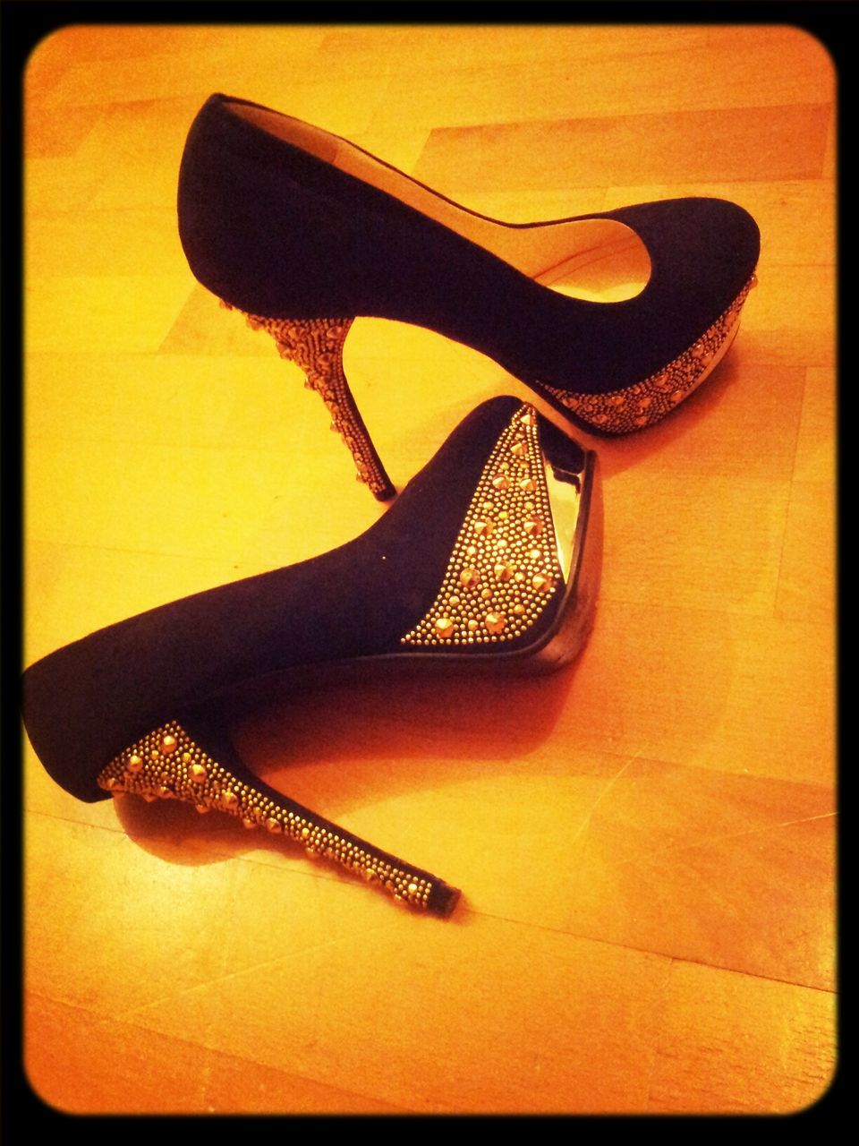 Jeweled high heels