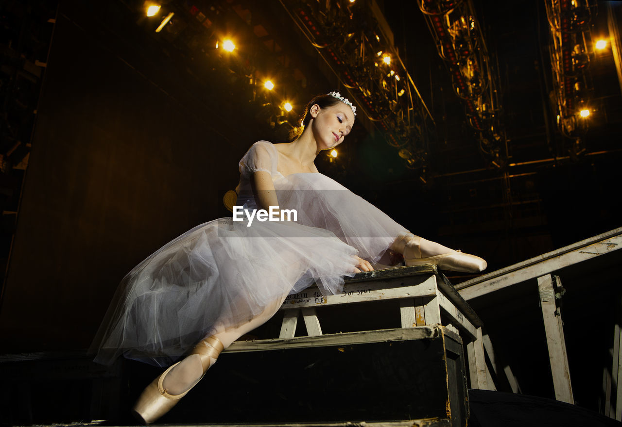 Ballerina before going on stage