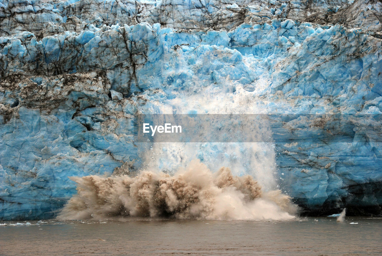 This picture is taken of calving ice on the childs glacier near cordova, alaska