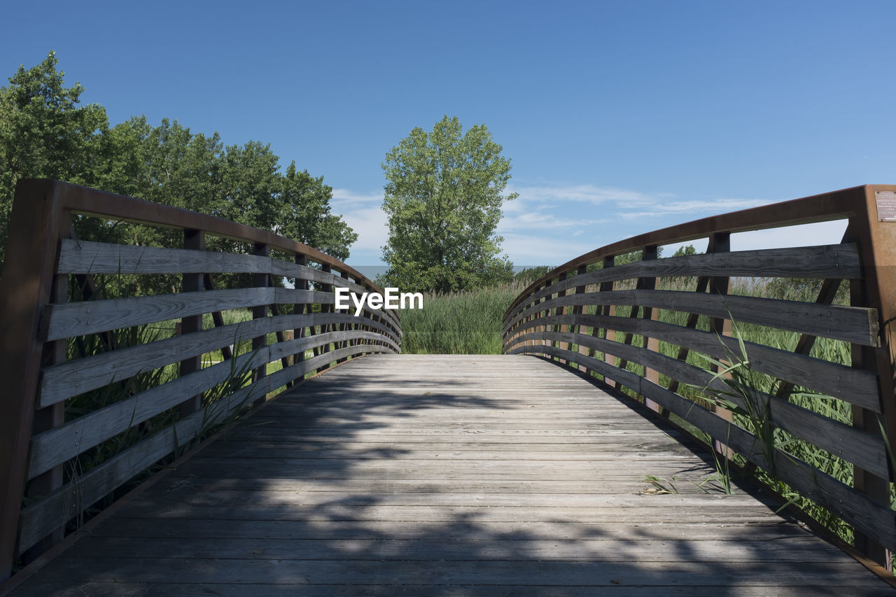 EMPTY FOOTPATH ALONG RAILINGS