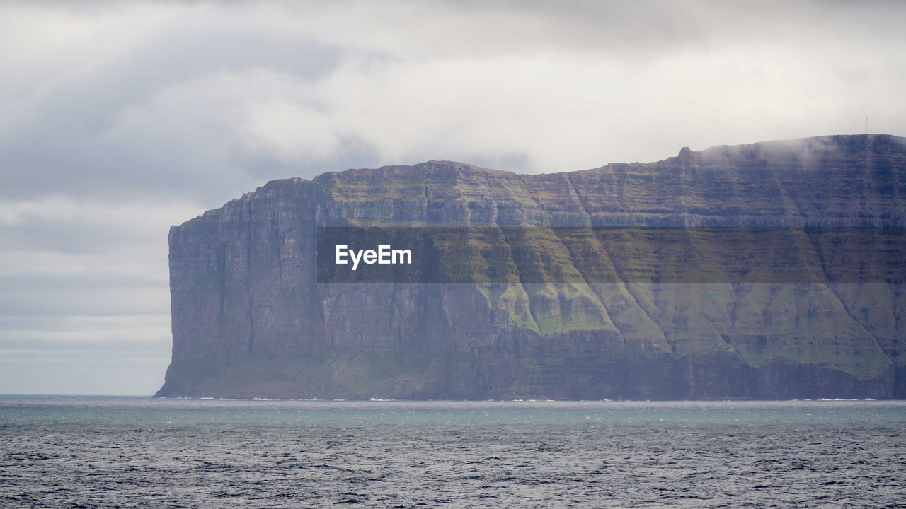 SEA BY CLIFF AGAINST SKY