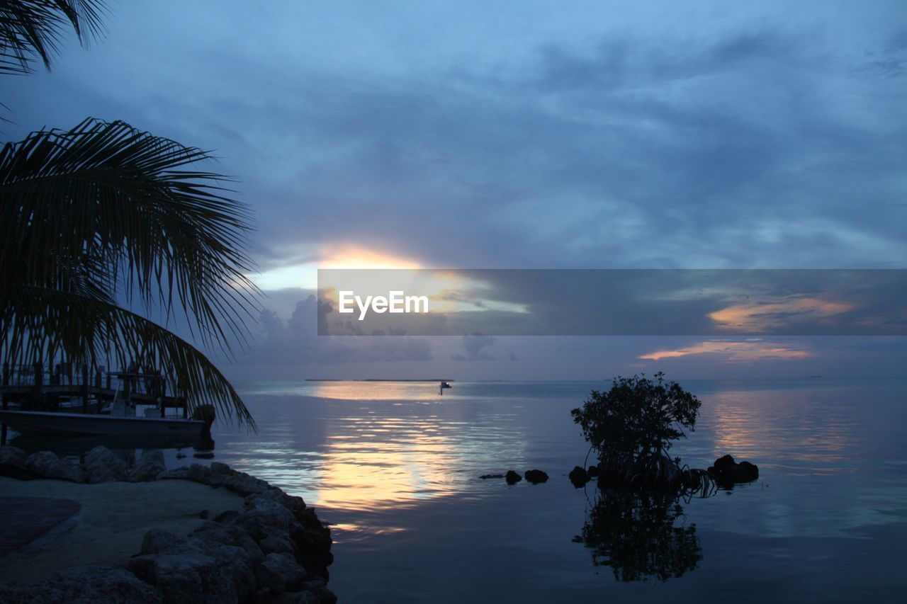 SCENIC VIEW OF SEA DURING SUNSET