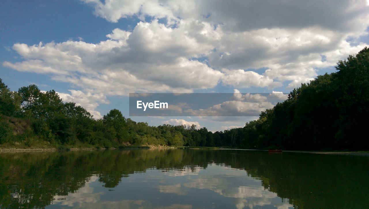 SCENIC VIEW OF CALM LAKE