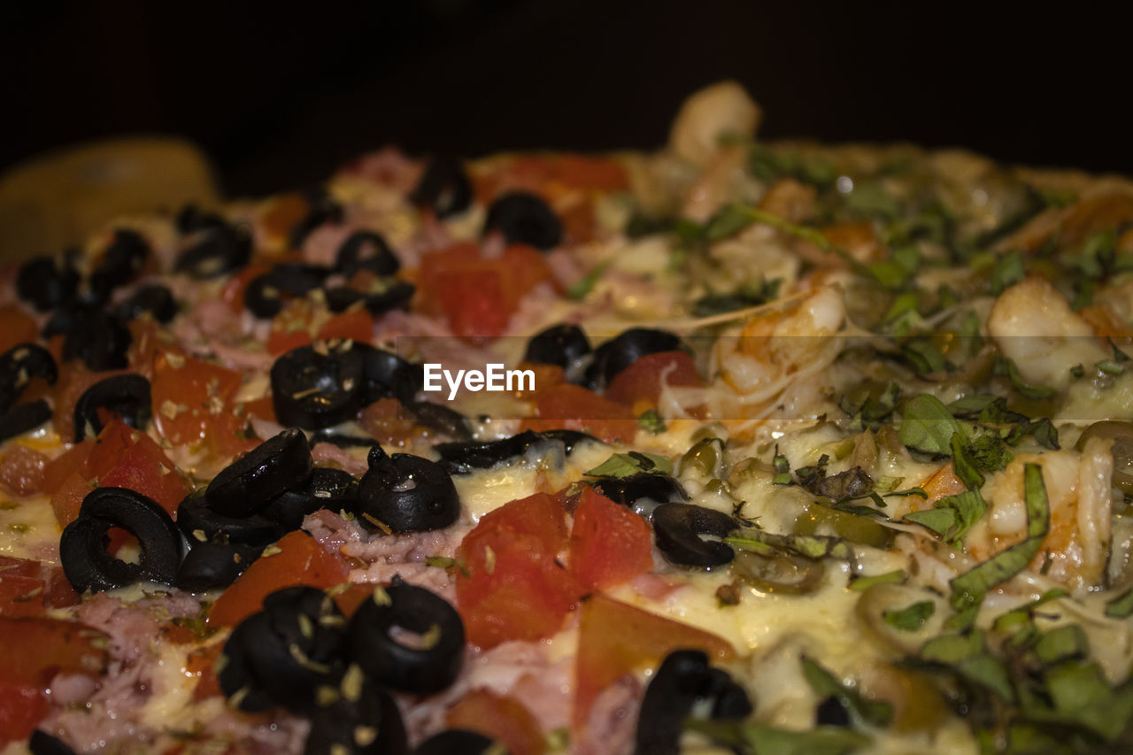 CLOSE-UP OF PIZZA ON PLATE