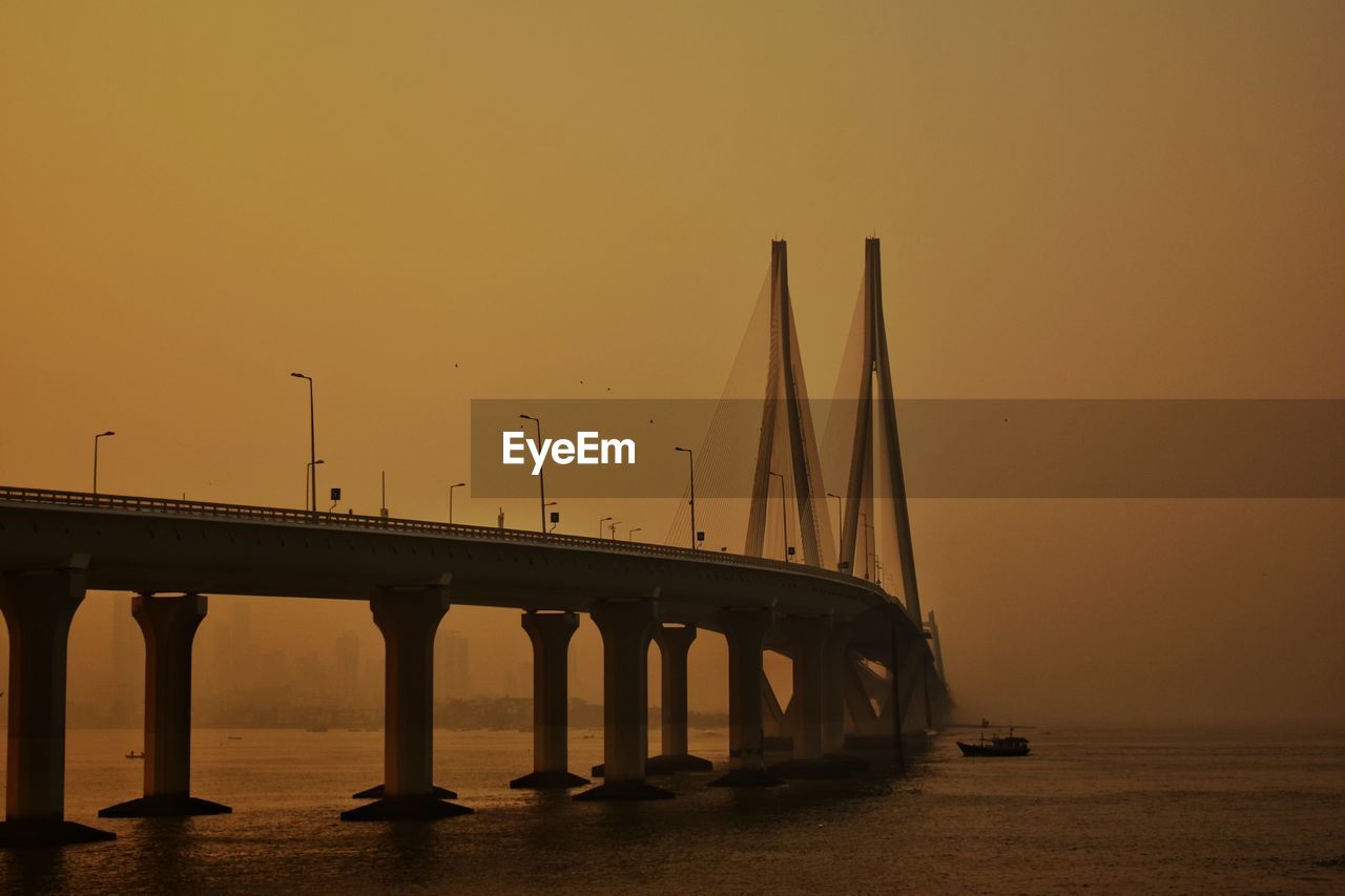 Early morning view of bandra worli sealink