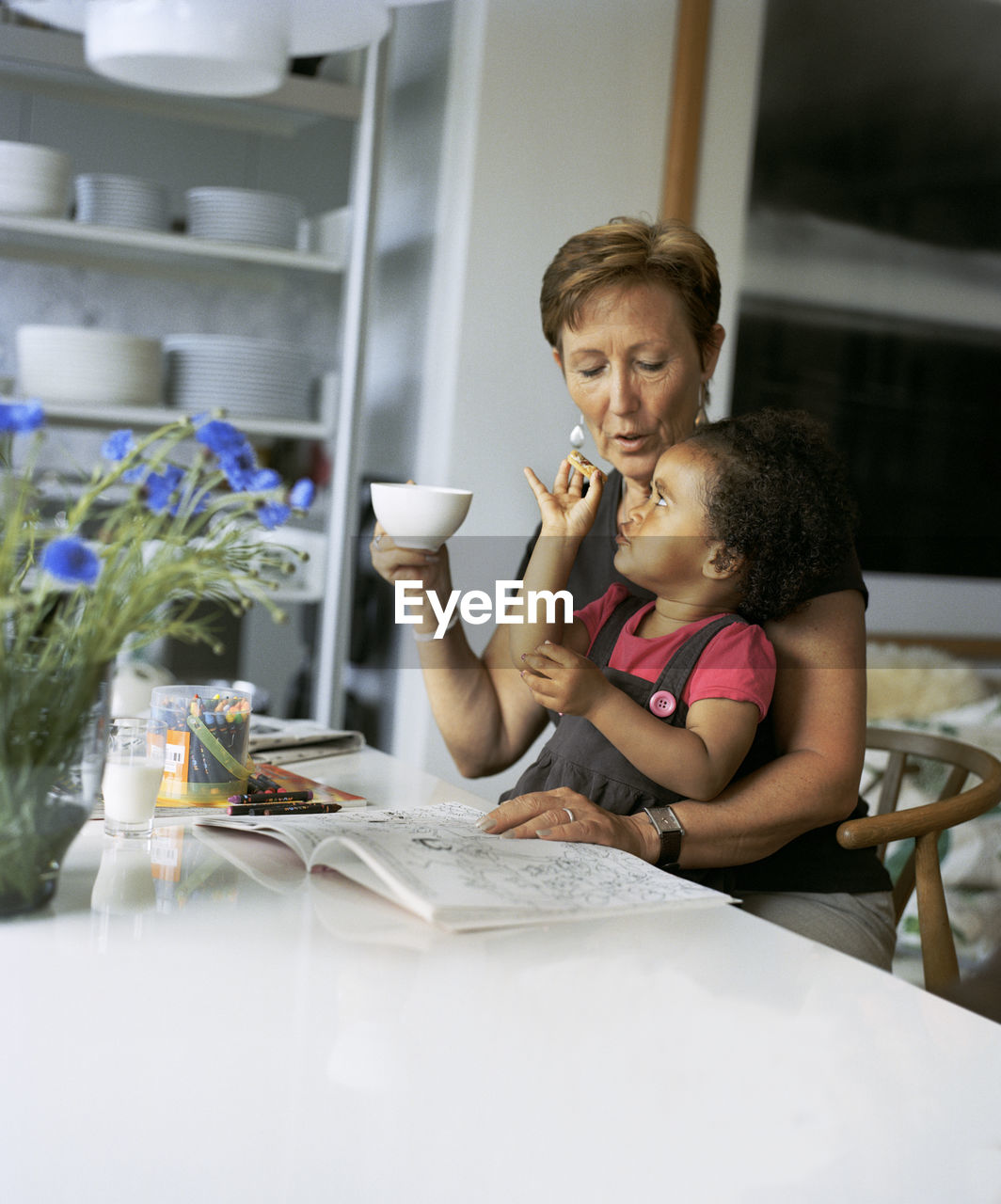 Grandmother with girl