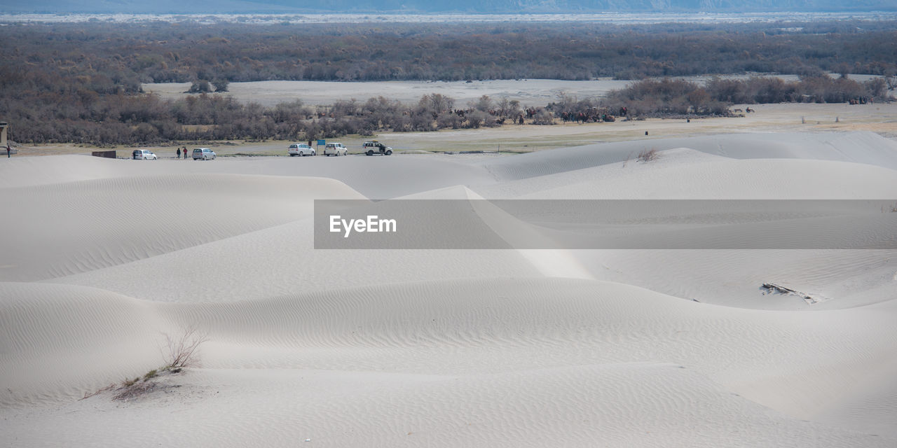 High angle view of desert