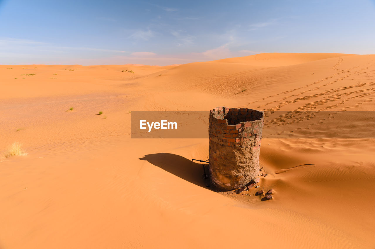 Scenic view of desert against sky