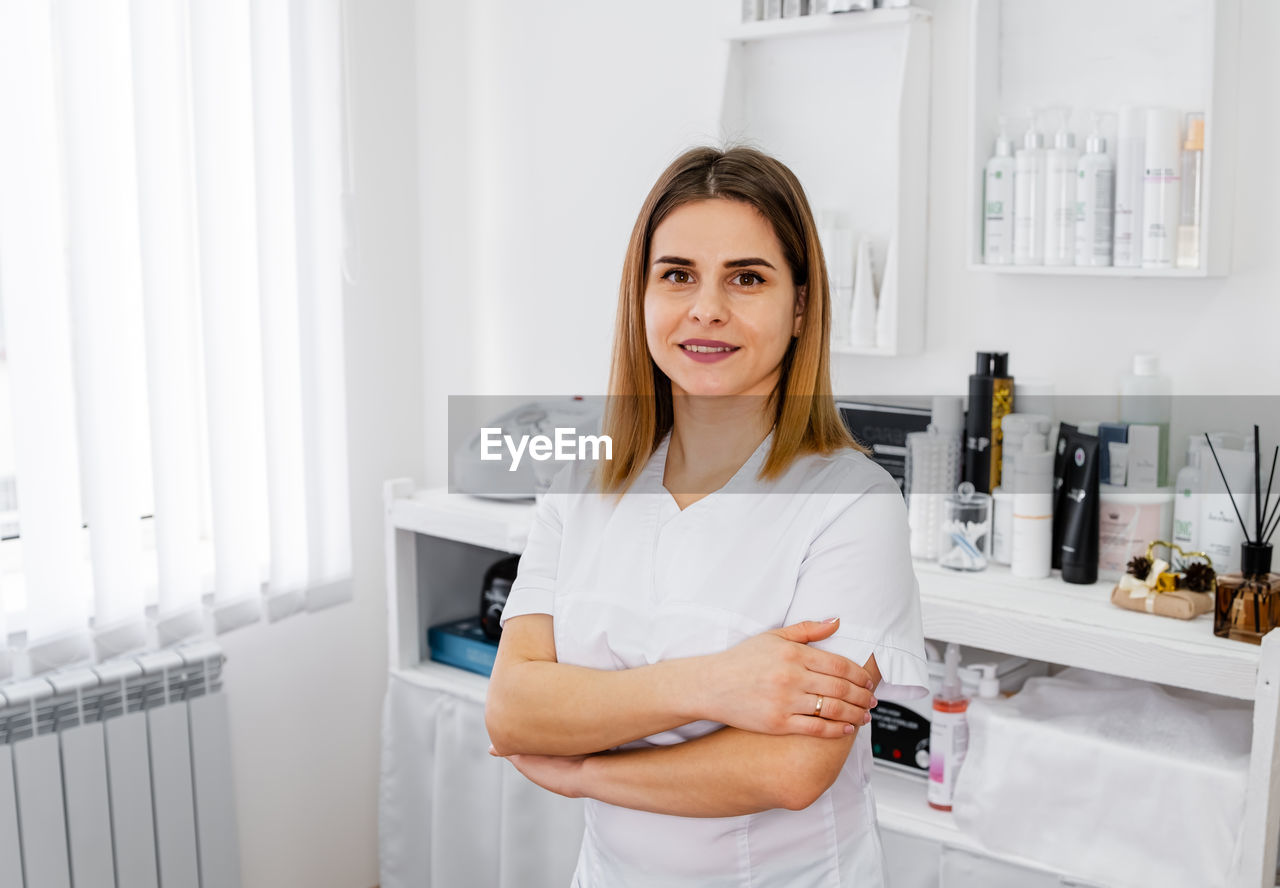 Cosmetologist doctor dermatologist in a beauty clinic.