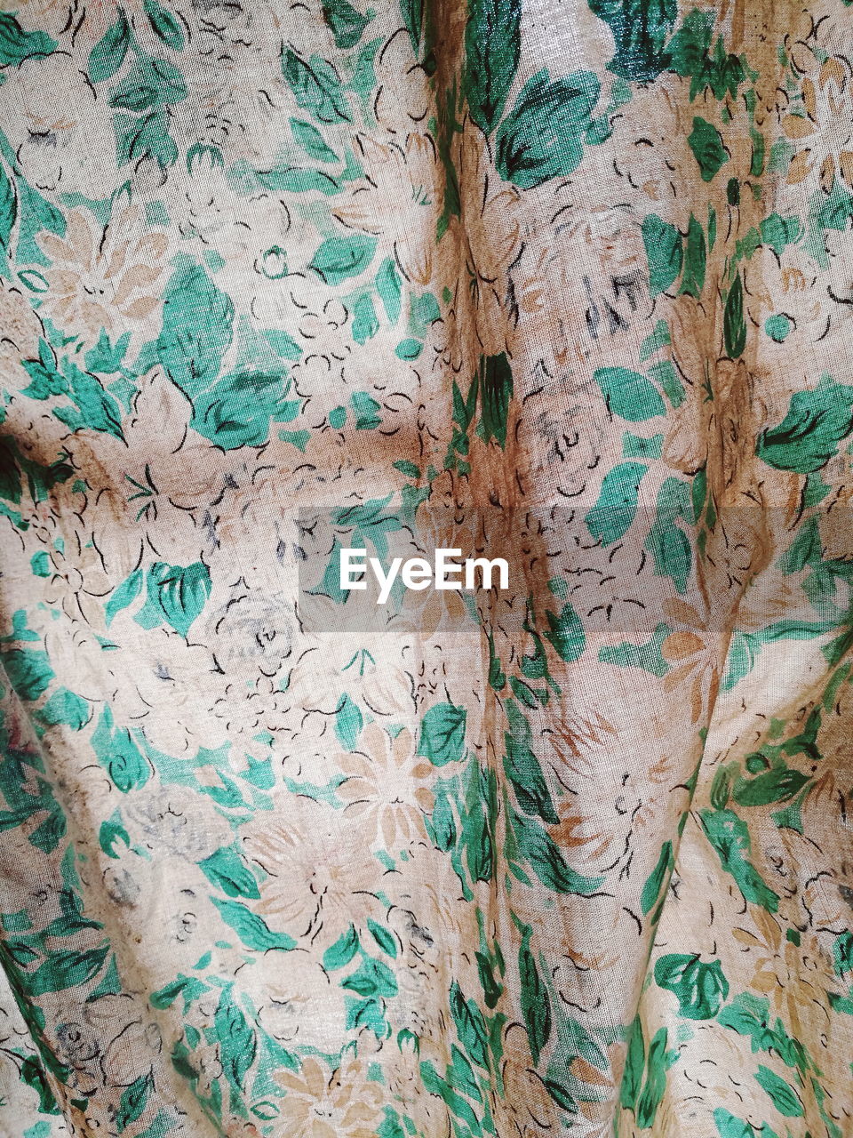 Full frame shot of old curtain pattern