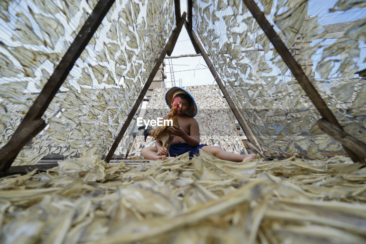 A thin salted fish dryer typical of tarakan 