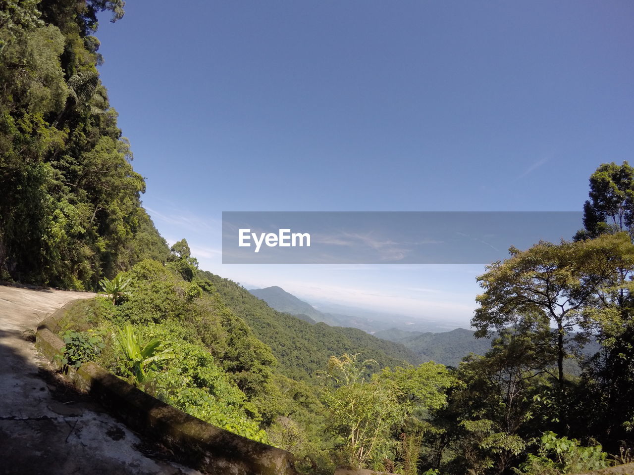 Idyllic shot of mountains against sky at bach ma national park