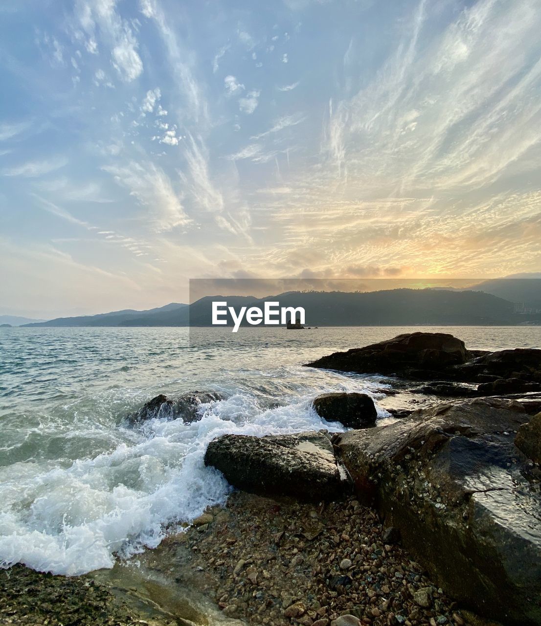 SCENIC VIEW OF SEA DURING SUNSET